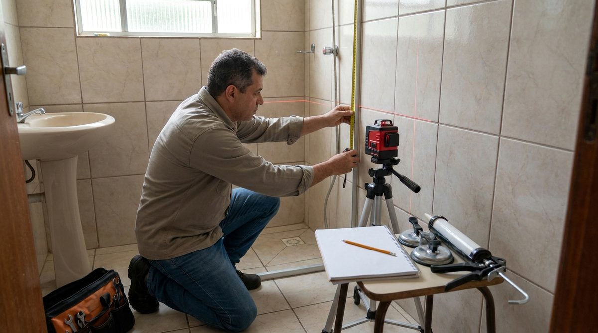 Medição do vão para box em Tatuapé‑SP